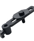Heavy Duty Cast Iron Woodworking Lathe Tool Rest Base Featuring 20Mm Aperture Hole Diameter, black tool holder with adjustable screw.