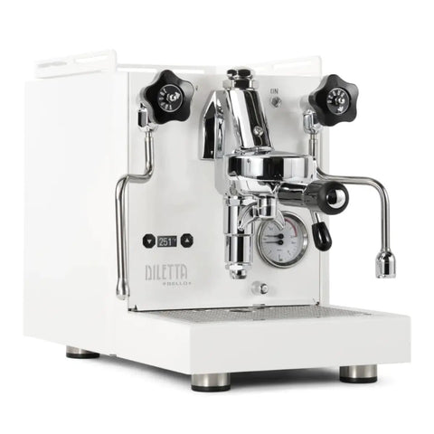 Bello+ Espresso Machine And Eureka Mignon Specialita Grinder Bundle in White with PID Temperature Control and Shot Timer