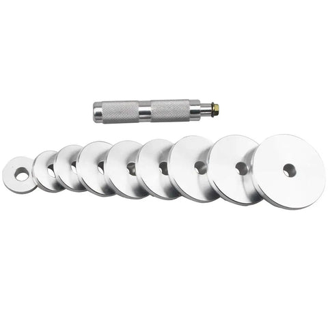 Heavy Duty Pro Grade Bearing Race And Seal Driver Set with 9 Discs and collars for axle housing includes carrying case aluminum universal