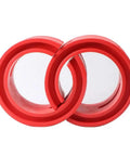 Universal Two Piece Red Rubber Shock Absorber Bushings For Heavy Hauler Car Suspension Tuning, durable 2-pack inserts.