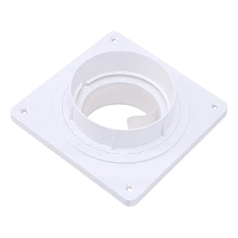 Super Cool 4 Inch Dryer Vent Connector Kit With Quick Lock Coupling And 8 Foot Flexible Foam Hose Plus Rotating Wall Plate Flange For Easy Laundry Room Or Bathroom Exhaust Setup And Lint Cleaning Maintenance white rotating wall plate flange