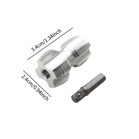 Heavy Duty Metal Pvc Pipe Threader Kit With Four And Six Point Dies For 20Mm And 26Mm Lines, showing two steel threading dies.