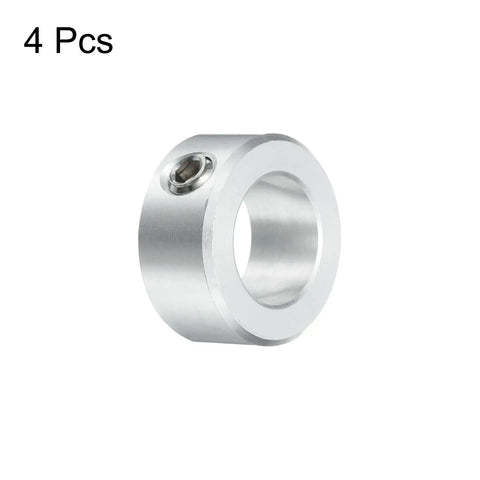 Four Pack Aluminum Shaft Collars With Three Quarter Inch Bore One And One Quarter Inch Outside Diameter Nine Sixteenth Inch Thick