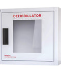 Go To AED Wall Cabinet With Keyed Alarm For Any Defibrillator, Heavy Duty 20 Gauge Cold Rolled Steel, Surface Mount Front View