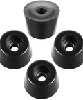 Durable Rubber Feet Bumpers With Metal Washer Insert 4 Pack Black 0.91 Inch Bottom Width 0.71 Inch Top Width 0.63 Inch Height