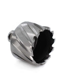 Oscarbide annular cutter with Weldon shank, 2-1/4 in diameter and 1 in cutting depth, for magnetic drill press.
