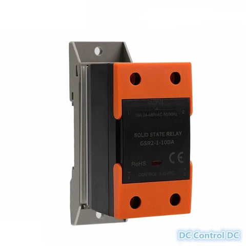 Heavy Duty Solid State Relay With Heatsink For DC Control To AC Output 100 Amp High Current 10A 25A 40A Variants Single Phase DIN Rail Mount Power Switch For Industrial Automation Motor Control And Panel Applications, front view