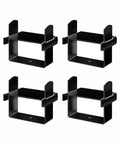 Heavy Duty 4 Pack Stainless Steel Leaf Spring Clip Kit With Bolts For Trucks Trailers And Campers To Boost Stabilizing Control And Handle Stress On Bumpy Roads Or Rough Terrain Without Rusting, four black clips