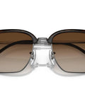 Junior Clubmaster Square Sunglasses With Havana On Gunmetal Frame And Gradient Brown Lenses, 47mm XX Small Fit For Narrow Faces, Trendy Kids Sunglasses For Boys And Girls
