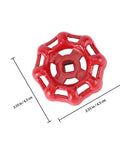 Tough As Nails Cast Iron Shutoff Hand Wheel For Water Fittings Flat Bottom Valve Handle, red, 2.55in diameter