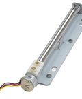 Killer Linear Stepper Motor Actuator With Integrated Metal Slide Table Featuring Slick 15 Mm Step Accuracy And Hella Smooth 123 Mm Travel For Top Notch Cnc Automation And Tight Position Control Projects, metal construction.