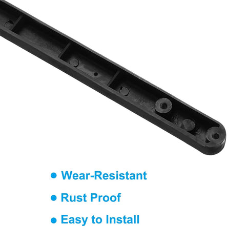 Black Plastic Drawer Slides With 12 Inch Side Mount Guide Rails And Mounting Hardware for easy installation and wear resistance.