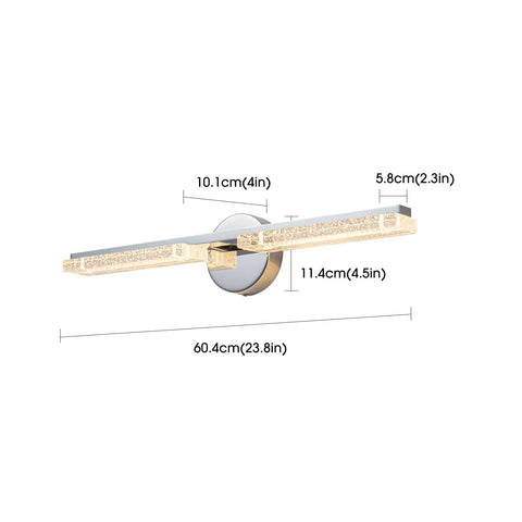Bano Modern LED Vanity Light Fixture In Chrome Finish For Bathroom Ultra Bright Dimmable Bath Vanity Bar dimensions