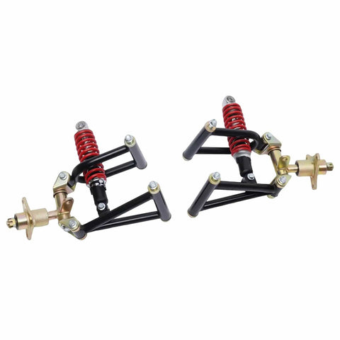 Beefed Up Front Suspension Swingarm Kit With Upper And Lower Arms And 220mm Shock For DIY ATV Quad Go Kart Buggy Bolt On Upgrade