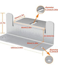 Solar Panel Z Brackets Mounting Kit Lightweight Aluminum dimensions with diameter details for easy roof install on RVs