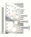 Durable Stainless Steel Screw Size Chart Caliper Thread Gauge Ruler For Threads And Distance Measurement Bolt And Nut Gauge M12