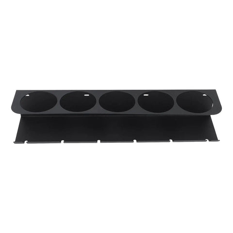 Top Notch Wall Mount Storage Rack For Spray Bottles And Pneumatic Gear Carbon Steel Garage Organizer displaying four holes.