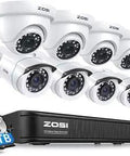 3K Lite Home Security Camera System with AI Motion Detection for People and Vehicles H265 Plus 8 Channel DVR and cameras, 1TB included