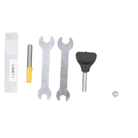 Compact Wood Router And Laminate Trimmer With Palm Handle For Effortless Woodworking Cuts Comes Loaded With An 11mm Bit tools kit including wrenches and bit