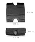 Universal Welding Helmet Rear Sweatband With Air Cushion Foam, showing dimensions and Velcro attachment in durable black