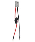 Top Shelf Heavy Duty 10Awg 50A EV Charging Cable With M8 Ring Terminal, red and black wires with fuse for solar battery systems.