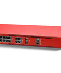 Kickass Rackmount Firewall With Multigig Ethernet And Sdwan Routing For Zero Hassle Network Defense Includes Three Year Comprehensive Security Suite For Midsize Office Setups, red perimeter appliance with multiple ports.