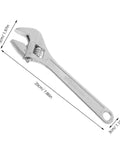 Heavy Duty 8 Inch Adjustable Wrench With Extra Wide Jaw And Ergonomic Comfort Grip, high carbon steel spanner on white background