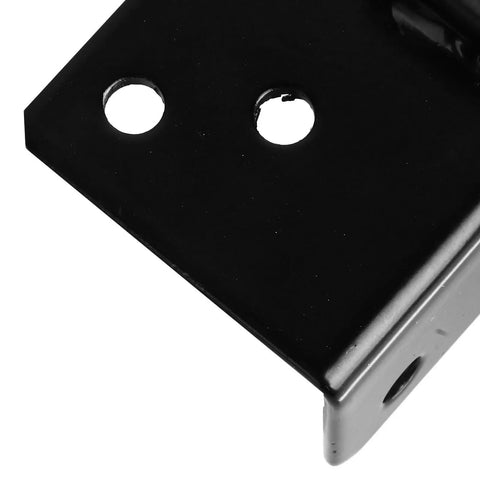 Close-up of Tough As Nails Self Locking Gate Latch built from durable stainless steel for secure fence installation.