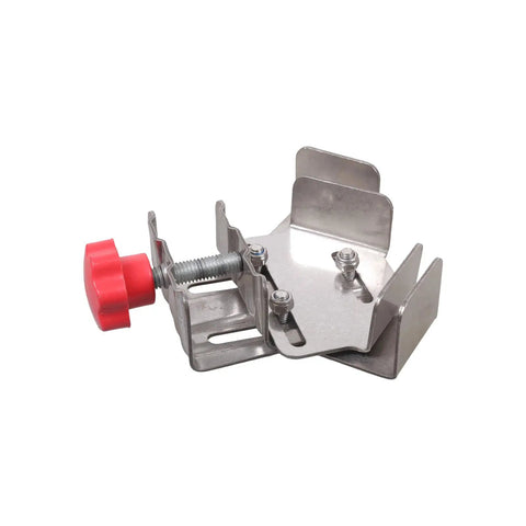 Rock Solid Dead On 90 Degree Angle Clamp Fixture With Stainless Steel Adjustable Grips for precise alignment in woodworking.