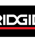RIDGID brand logo with black background and red underline.