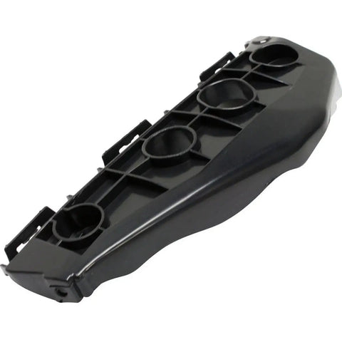Left And Right Front Bumper Bracket Set 2-Piece Plastic Black For Corolla 2011 2012 2013, angled view of black plastic bracket