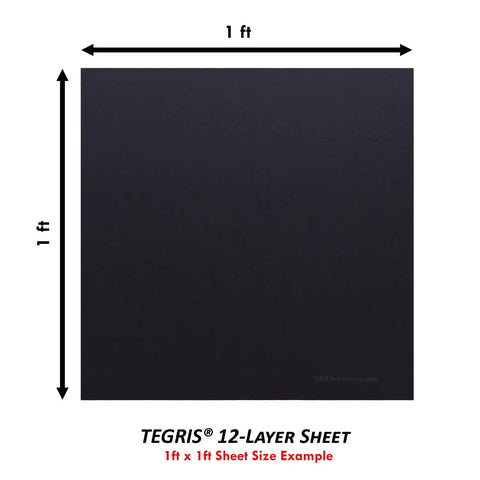 12x12 Black Thermoplastic Composite Sheet With 12 Layers,.060 Inch Thick, Impact Resistant For Holster Making, DIY Gear, And Hobby Projects