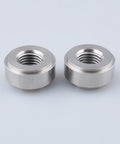 Rock Solid Female M12 X 1.5mm Metric Weld On Bung Fitting Clean Step Profile Crafted From Sus304 Stainless Steel Built Tough For Custom Oil Pan Fabrication Radiator Upgrades And Tank Mods Pack Of Two with threaded openings.