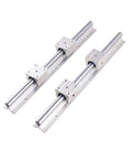 Ultra Smooth SBR25 Linear Guide Rail Kit With 4 Bearing Blocks, High Precision Steel Rods Perfect For DIY CNC Machines And 3D Printers That Need Reliable Motion Control And Zero Stick Slip Performance. Two SBR25 steel linear rails with four bearing blocks