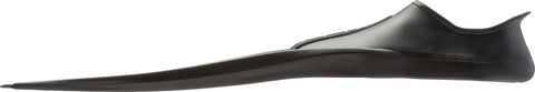Side view of Clio Snorkeling Fin for Adults Black 43/44, showcasing EVA blade and soft foot pocket for snorkeling and underwater fun.