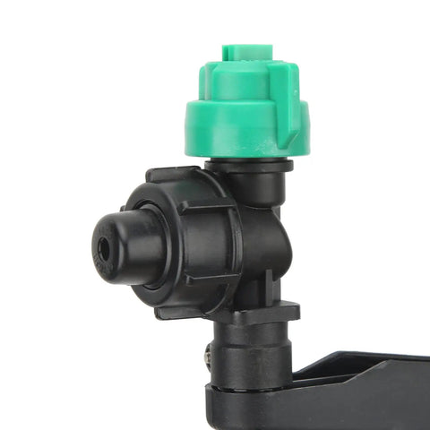 Y Type Double Nozzle for Plant Protection Drones, black nylon rubber, green cap, pro-grade crop spraying