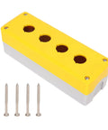 Push Button Control Station Box Four-Gang Industrial Grade ABS Plastic Enclosure with screws