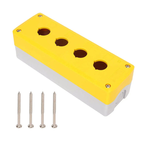 Push Button Control Station Box Four-Gang Industrial Grade ABS Plastic Enclosure with screws