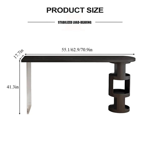 Dimensions of Top Shelf Solid Wood Bar Table With Hidden Storage And Counter Height Pub Style For No Sweat Assembly, 55.1/62.9/70.9in