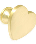 Heart Shaped Single Hole Door Knob Set, 4 Pack, zinc alloy cabinet pulls with key hooks, 34mm gold finish, easy grip