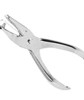 Heavy Duty Stainless Steel 3mm Hole Punch Set Handheld Paper Punch Pliers for DIY Tickets and Crafts ergonomic grip close-up view