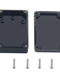 Open IP67 Waterproof Plastic Project Box Enclosure With Built In Gasket, Rugged Junction Box for Electronics Projects, Black
