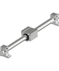 4 Pack SCS8UU Square Pillow Block Bearings With Double Rubber Seals 8mm Bore Linear Motion Slide Blocks mounted on steel shaft.