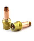Two Pack Gas Lens Collet Body 45V26 3/32 Inch For TIG Welding Torch 17 18 And 26 Series, brass and copper components.