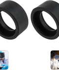 Two Pack Rugged Rubber Eyecups For Microscopes Fits 32mm To 36mm Oculars Replacement Eye Guard For Stereo Microscopes With Flat Surface Angle Protects Lenses From Dust And Oil While You Work, black