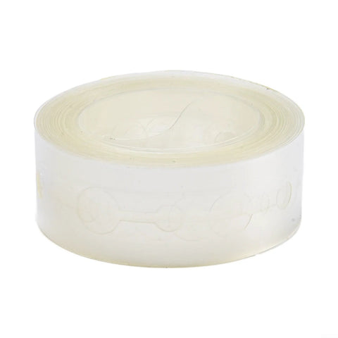 Clear 196.85 inch balloon arch strip roll; transparent plastic garland tape, side view.