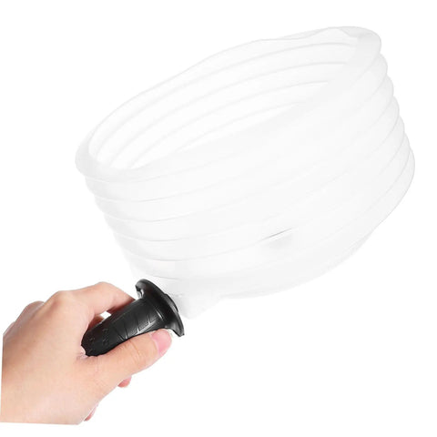 Transparent Drill Dust Collector Cover For Electric Drills And Grinders With Rock Solid Debris Shield, handheld grip.