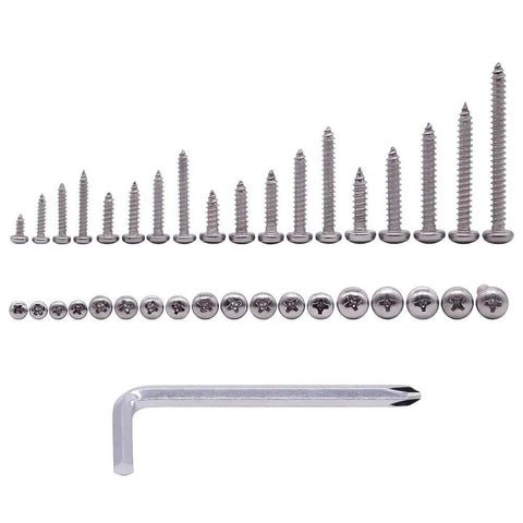 780 Piece Stainless Steel Sheet Metal Screws Assortment Kit Pan Head Self Tapping Screws In Sizes 4 6 8 10 304 Stainless