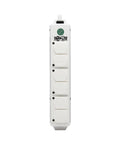 Front view of Go-To Safe-IT 6-Outlet Hospital-Grade Medical Power Strip for Patient Care Areas with outlet safety covers.