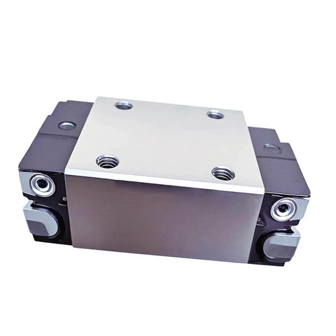 Single SNS ball-slider block 1pc R162212320 linear guide slide unit with sealed ball bearing for precision rail carriage, front view.